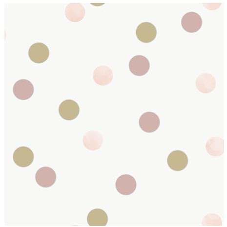 Superfresco Easy Papier peint intissé Plumetis 1000 x 53cm Or, Rose