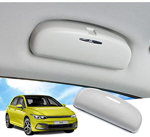 GAFAT Brillenhalter Brillenetui für Golf 7/Tigua-n/Passa-t B8 Variant/Touran/AR-teon/Atlas, Sonnenbrillenhalter Brillenetui Auto Innenraum Aufbewahrungsbox Organizer (Grau)