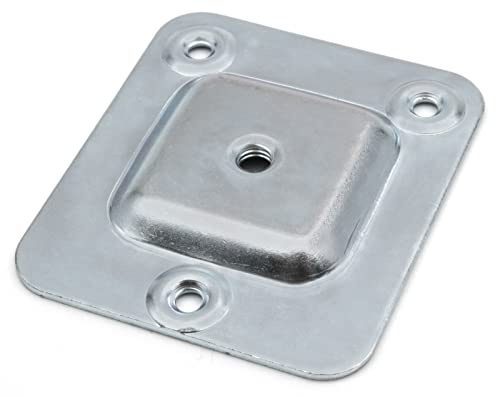 Design61 Set di 4 piastre di montaggio, filettatura M6, per divani, gambe del tavolo, gambe delle sedie, gambe dei mobili, piastre di fissaggio, piastre per divano