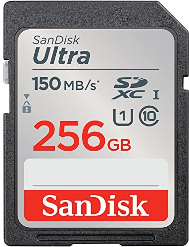 SanDisk 256GB Ultra SDXC Card, SD Card, Memory Card With Up To 150 MB/s Read Speeds, For Entry Level And Mid-range Compact Camera's, Full HD Video, UHS-I, Class 10, U1