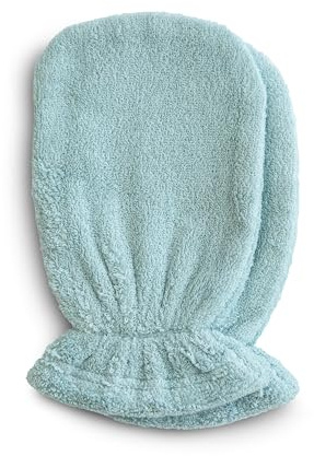 Mushie Badehandschuhe 2er-Set | Waschlappen Für Erwachsene und Kinder | Unisex | 100% Baumwolle | Badezimmerzubehör (Sea Mist-Türkis)