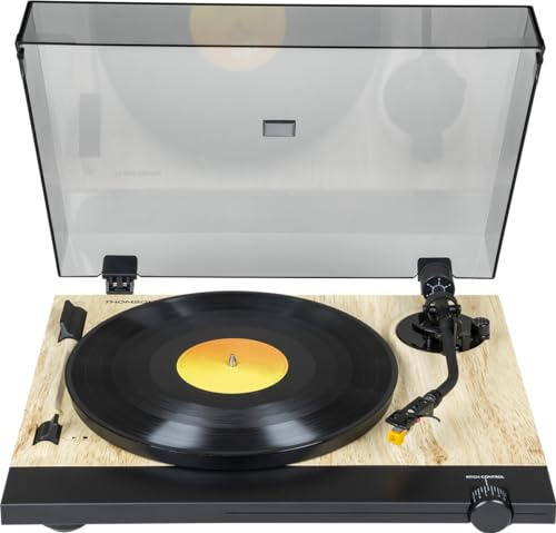 TT702 - Tocadiscos de Vinilo, giradiscos, Brazo automático, 33/45 RPM, contrapeso Ajustable, transmisión por Correa, Pitch Control