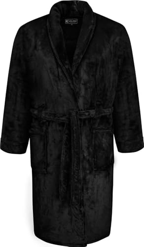 KAM Peignoir en velours pour homme Noir Taille 3XL (888), Noir , XXXL