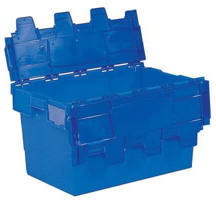 Horison Industries 5 pcs - 45L Euro Box, Euro Container Plastic Crate, Crates Storage Boxes, Stacking Crates, Storage Boxes, Van Storage Boxes Plastic Storage Crate, Plastic Milk Crates, 600x400x250mm