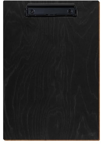 Bütic Holz Klemmbrett Standardform Anthrazit für DIN A3 A4 A5 A6 aus 3mm Birkensperrholz und mit widerstandsfähigem Klarlack versiegelt