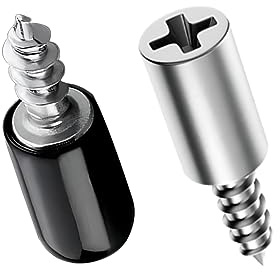 Qrity 24 Stück Regalbodenträger, Regalstifte mit Schwarz Anti Rutsch Abdeckung, Selbstschneidende Fachbodenträger für Möbel Schränke
