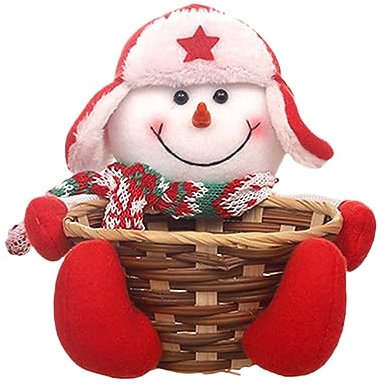 Christmas Gnome Candy Basket - Merry Christmas Sweets Storage Decoration Santa Claus Snowman Gift Ideas for Garden (B One Size)