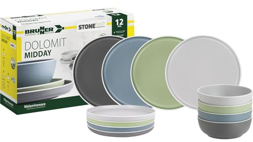 BRUNNER Set Piatti melamm. Midday Dolomit 12pz