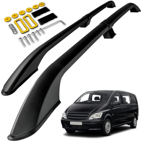 CHROMEMASTER | Compatible con Mercedes Vito/Viano W639 Long 2003-2014 | Barras Portaequipajes, Rieles de Techo; Se Utilizan Para el Montaje de Portaequipajes de Techo, Cajas de Techo o Portabicicletas