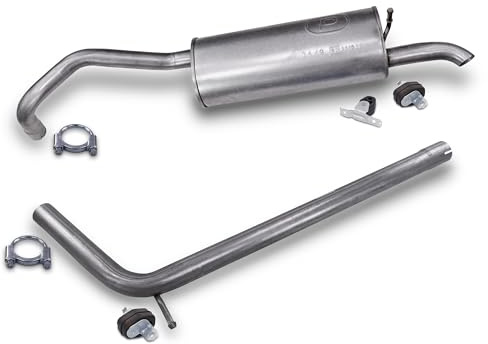 ATEC Germany Auspuff Schalldämpfer Set 1x Vorderrohr, 1x Endschalldämpfer | Kompatibel mit: SEAT IBIZA IV, IBIZA IV SC, IBIZA IV ST, SKODA FABIA II, VW POLO V