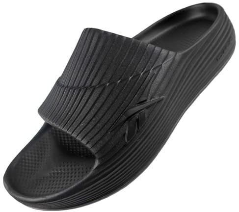 Reebok Unisex DMX Comfort Slide Sandal, Washed Black, 10.5 UK