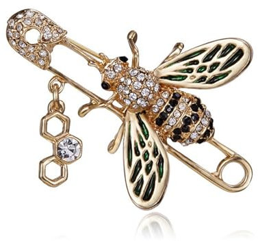 Biene Brosche Anstecker Insekten Brosche Biene Brosche Elegant und Stilvoll Ideal für Kleidung Taschen Rücksäcke