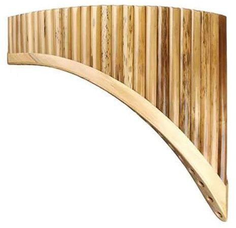 Panflöte aus Bambus C-Tonart Panflöte im Folk-Spottes-Stil aus Bambus 25 Röhren Panflöte handgefertigtes Holzblasinstrument(22-C-LEFT)