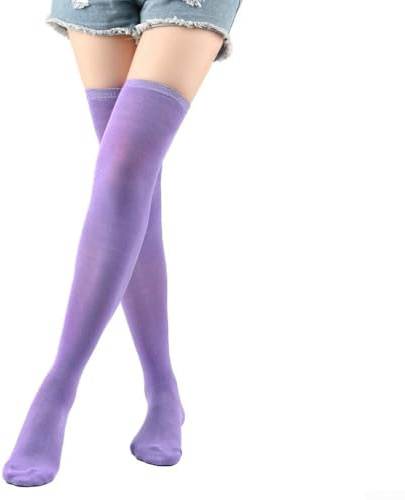 Lebendige Oberschenkelhohe Overknee-Socken, Weihnachtsstrümpfe, Halloween-Strümpfe für Damen, gemütliche, lange Strümpfe in lustigen Bonbonfarben