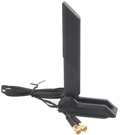 Antena WiFi 6E Tri-Band 6GHz 5GHz 2.4GHz Antena WiFi para juegos Base magnética con cable de extensión para PC de escritorio