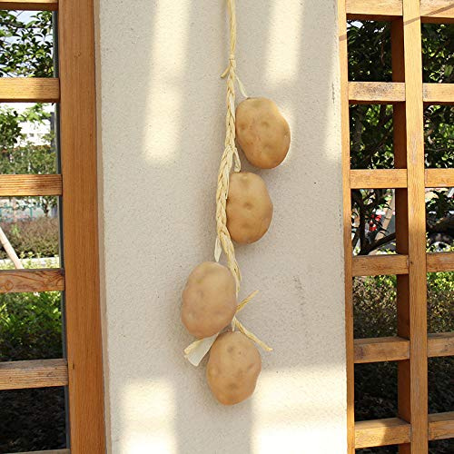 Namzi Lot de 2 faux légumes artificiels réalistes en mousse pour la maison, la cuisine, accessoires photo (brochettes de pommes de terre, 2 pièces)