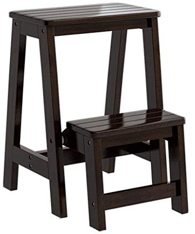 Taburete plegable de madera maciza portátil con banco de zapatos y sillas de escalera, escalera multifuncional para uso doméstico