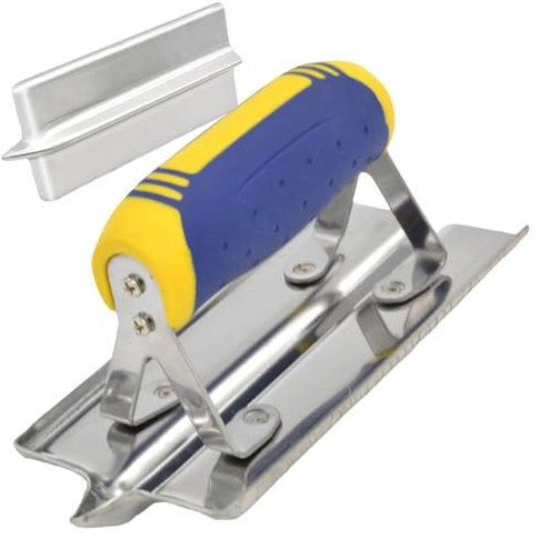 Bordeadora manual de hormigón, paleta de acabado de hormigón de acero inoxidable, llana de acabado plana, herramienta de corte de precisión con agarre ergonómico para proyectos de hormigón y