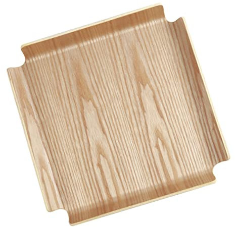 Cabilock 1 Pc palette en bois plateaux Panier de fruits grand plat de service corbeille plateau cafe apéritif assiettes plates de pizzas de biscuits Bois de frêne