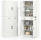 GIANTEX Armario Alto de Cocina con 4 Puertas y 1 Cajón, Despensa de Madera con Estantes Ajustables, 77 x 39 x 183 cm, Mueble de Almacenamiento para Salón, Comedor, Baño (Blanco)