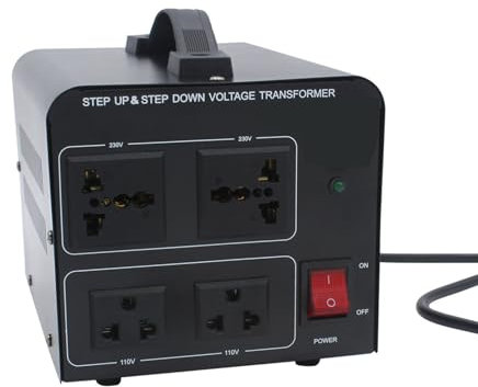 HTDRE Transformador Elevador de 220 V a 110 V, convertidor de Voltaje de 110 V a 220 V, Transformador de Potencia de 1000 W, 2000 W y 3000 W con protección de Seguridad múltiple, 2000 W
