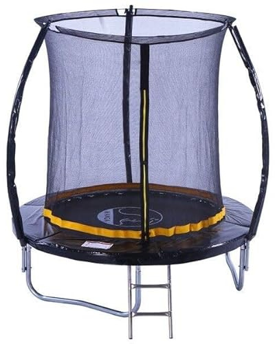 AVC Designs Fitness 6ft, 8ft, 10ft & 12ft Trampoline Round Inc Net & Ladder (2025 Curved Shape) (6FT)