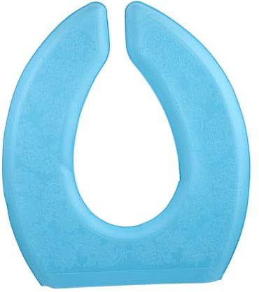 ERINGOGO Cojín de Asiento para Inodoro EVA Autoadhesivo U Forma Azul Acolchado Transpirable Resistente y Fácil de Instalar para Baño Familiar