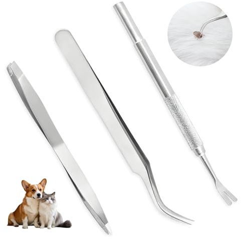 Fysaran Pinza per zecche, 2 in 1, professionale, facile e sicuro, per bambini e animali domestici, rimozione delle zecche facile e sicuro per bambini e animali domestici