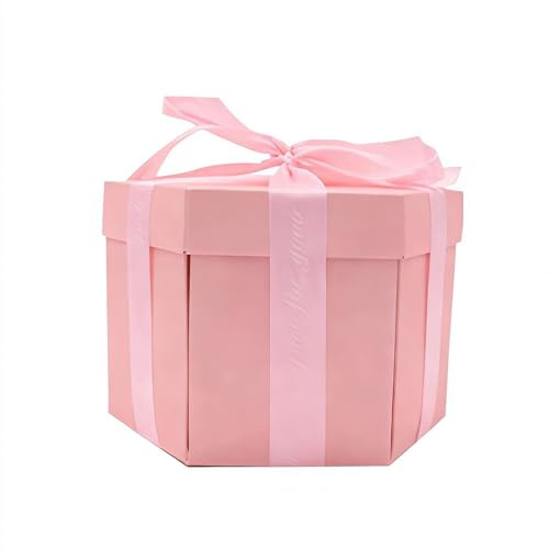 Sechseckige Geschenk-Box zum Selbermachen, 5-lagige Geschenk-Box, mehrschichtige Explosions-Foto-DIY-Boxen, kreative Überraschungsbilder, Geschenke für wichtige Tage und Feiertage