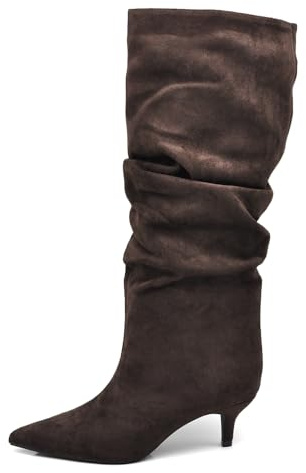 IF FASHION Botas altas de tacón alto para mujer MP413-5, 9811 Brown, 38 EU
