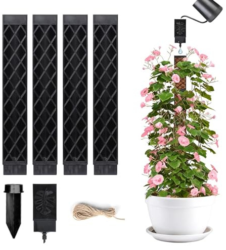 4Pcs Moosstab Für Monstera Rankhilfe, 4X25Cm Rankhilfe Monstera Pflanzstab Efeutute Pflanzenhalter, Selbstbewässerung Moosstab Mit Pflanzen Gießhilfe Kabelbinder, Für Gartenbepflanzung