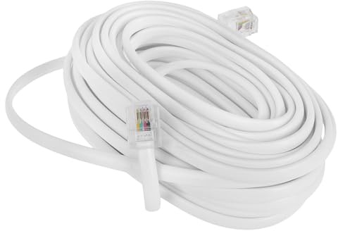 BESPORTBLE Cavo Telefonico Rj11/Rj14 6P4C Prolunga 762 M per Telefono Fisso Casa e Ufficio Segnale Stabile Facile Collegamento Adatto a Reti Fisse e Ambienti Professionali