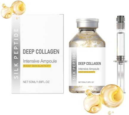 Ampoule de levage intensif de peptide de soie, sérum anti-âge pour le visage, collagène profond, sérum d'ampoule de levage intensif pour raffermir et soulever le visage (1 pièce)