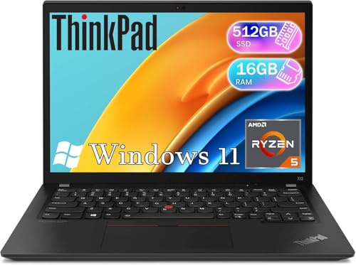Lenovo ThinkPad X13 Ordinateur Portable, 13.3 FHD, AMD Ryzen5 4650u Processeur, 16 Go de RAM, 512 Go de SSD, Clavier QWERTY EU, Win11 Pro (Reconditionné)