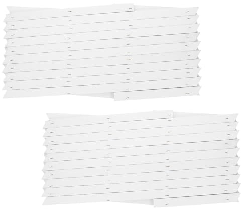 TOGEVAL Lot de 2 Panneaux de Treillis Muraux Extensibles en Bois Robuste, Blanc H44 Cm, Support pour Plantes Grimpantes Intérieur et Extérieur, Panneau de Jardin Multifonction