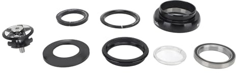 Adfaga Kit de casque de vélo en alliage d'aluminium de qualité supérieure, fourche de vélo de montagne, pour tube de direction droit de 44 mm, fourche droite de 28,6 mm, fourche co