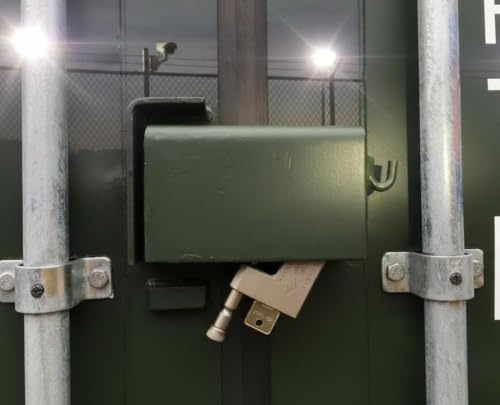 Shipping Container Weld-On Lock Box and Padlock Set | Shipping Container Lockbox | Storage Security | Includes High Security Padlock | Universal Containers Accessory