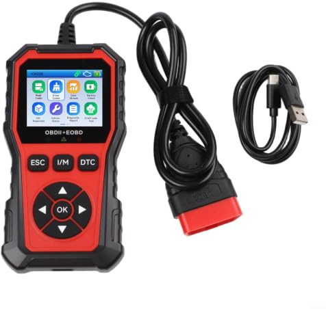 UTTASU KW330 OBD2 - Lector de códigos de error para vehículos a partir de 1996, dispositivo de diagnóstico CAN Bus con datos en tiempo real, borrado DTC, estado I/M e indicador LED