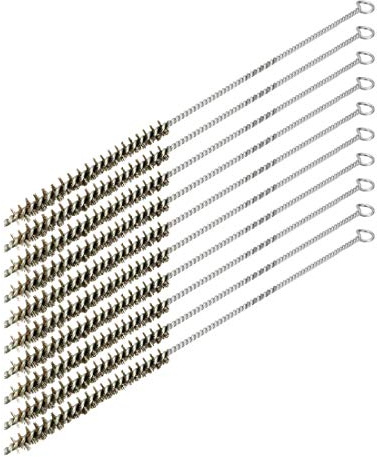 sourcing map 10mm Dia acier inox Brosse nettoyage tube 10pc