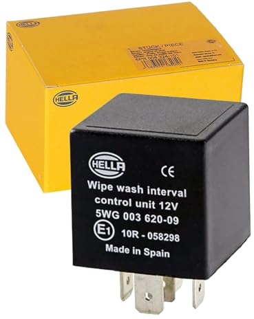 HELLA 5WG 003 620-097 Relé, intervalo del limpiaparabrisas - 12V - 6polos - sin soporte