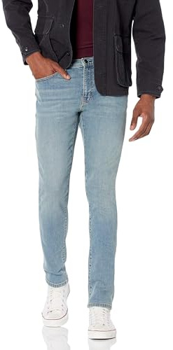 Amazon Essentials Jeans Elasticizzati Skinny - Colori Fuori Produzione Uomo, Blu Chiaro Vintage, 30W / 30L