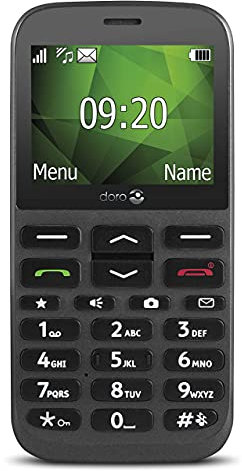 Doro 1370 Unlocked 2G Easy-to-Use Mobile Phone for Seniors with Wide Colour Display, 3 MP Camera and SOS Button (Black) [UK and Irish Version] (Renewed)