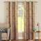 Encasa Homes Door Curtains (7 ft, 2 Panels, 44x84 in) I Semi-Blackout 85% Room Darkening I Floral & Geometric Prints I 6 Eyelets I Sound & Heat Reducing - L1 Gold