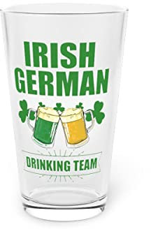 Vaso de cerveza 160z Humorístico irlandés alemán beber San Patricio entusiasta novedad Alemania 16 oz