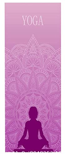 Asciugamano da yoga con angoli di ancoraggio, motivo di stampa, asciugamano da yoga antiscivolo ad asciugatura rapida, 100 microfibra super morbida che assorbe sudore, ideale per yoga,