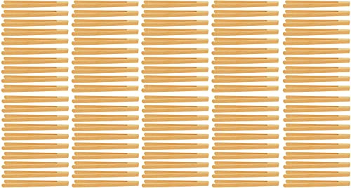 teemando® 100 X Marken Holz-Grillzange 40 cm aus Buchenholz für Wurst, Steaks und Gemüse. Die Bratwurst-Pinzette mit der Rillen-Fräsung