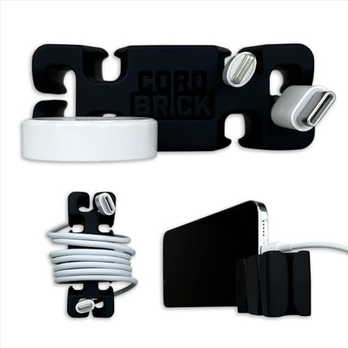 CordBrick Weighted Cord Holder (1 Pack, Black)