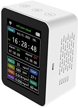 Lisher WIFI Tuya Sensor de CO2 inteligente HCHO TVOC CO2 TEMP - Interruptor de pantalla LCD Smart Life APP
