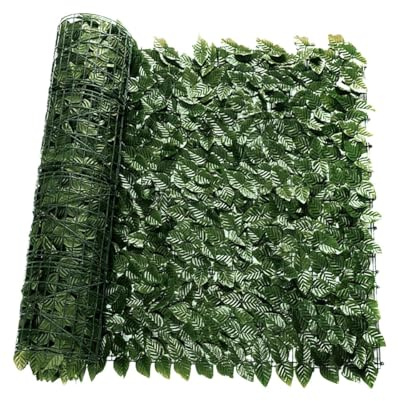 Camiraft Garden Fence Screening Artificial Hedge Roll 3m x 1m Artificial Ivy Fence Screening Privacy Hedging Wall Landscaping Garden Artificial Hedges UV Fade Protected, Green