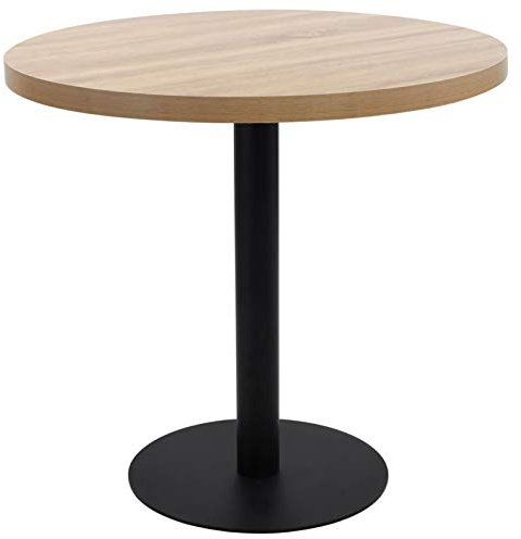 LAPOOH Bistro bord ljusbrun 80 cm MDF, bistrobord, trädgårdsbarbord, utomhus/inomhus uteplats bistrobord-286424